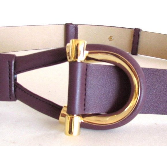Worth New York Purple Leather Toggle Belt 42\